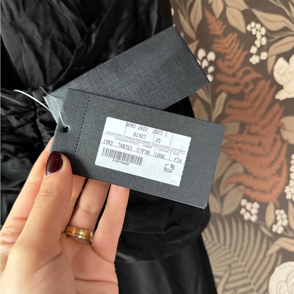 NWT Saint Laurent Hooded Crepe Dress in Noir size 34 / US 2 - Picture 10 of 14